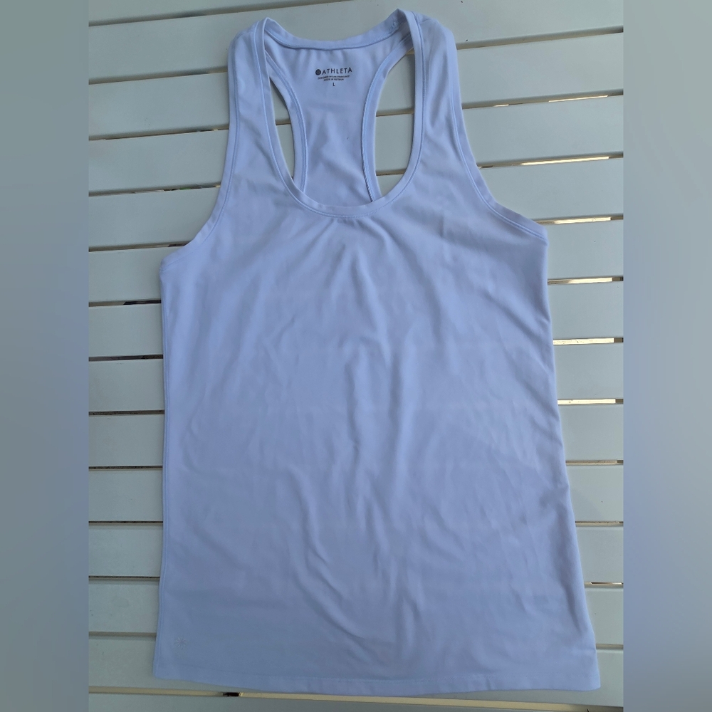 White Athleta tank top size large RN 54023